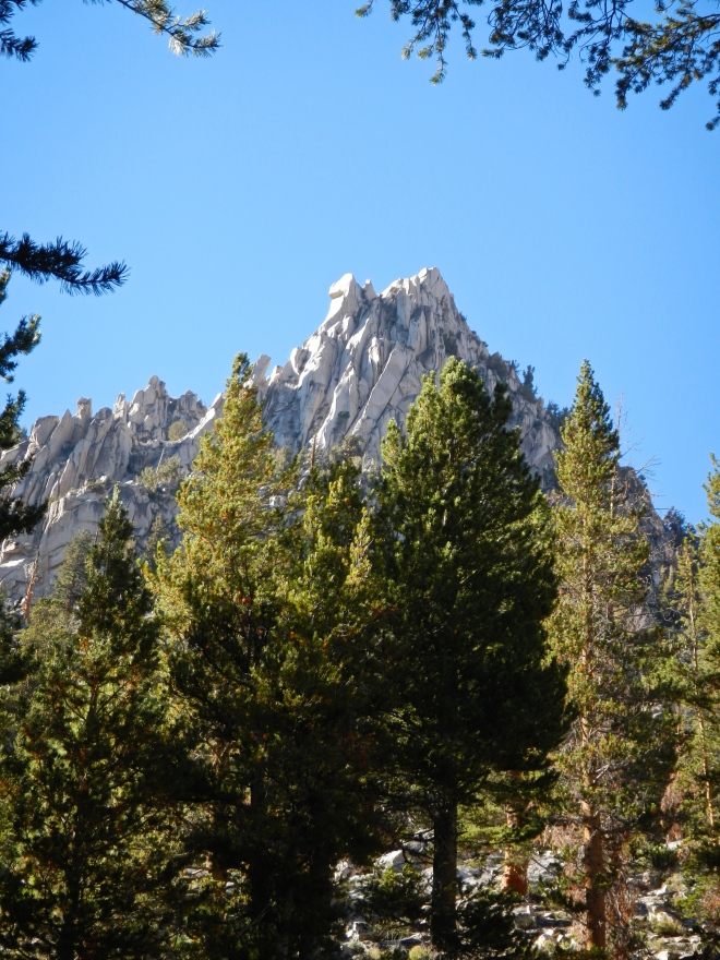 Vidette Peak, as viewed from our campsite. A vedette is a term for a sentry