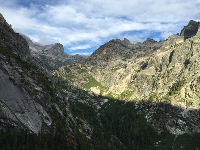 Looking east toward Kaweah Gap from the High Sierra Trail, July 3, 2015